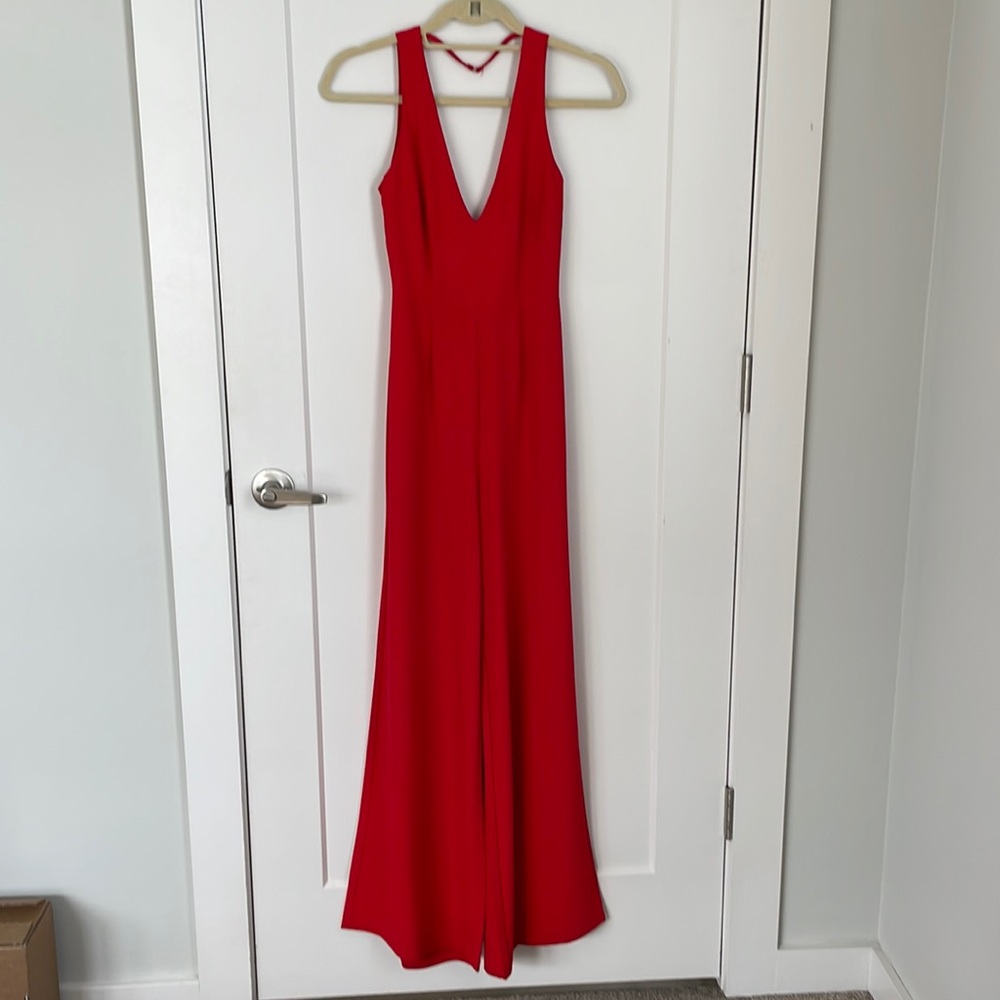 BY THE WAY XS red jumpsuit